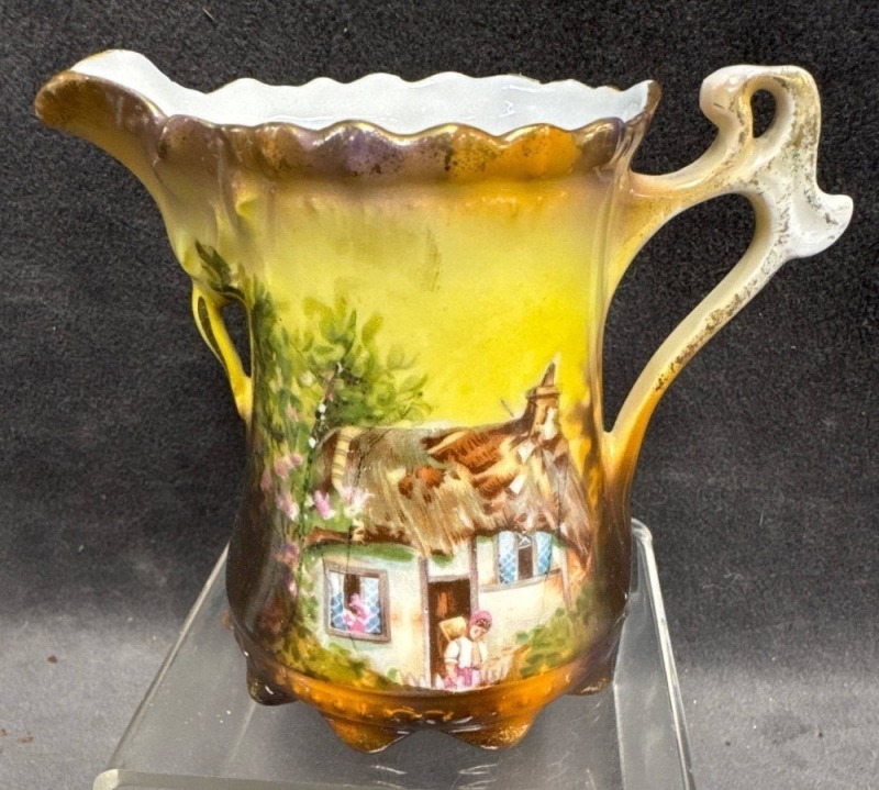 RS Prussia Cottage Scene Creamer