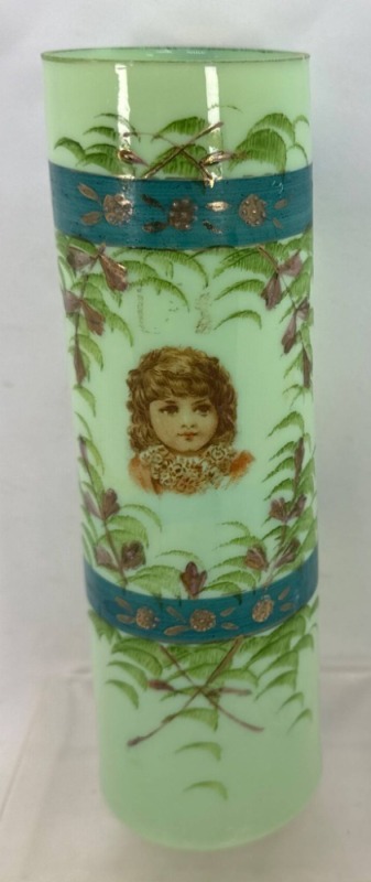 Bristol Glass Decorated Vase