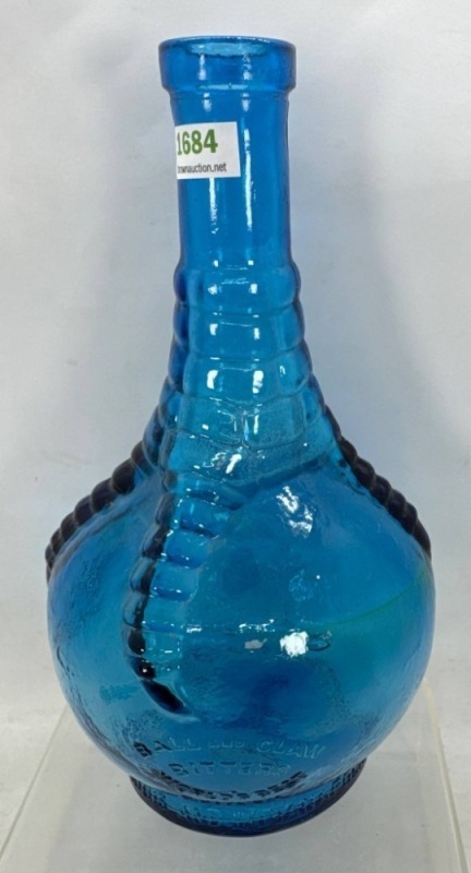 Blue Ball and Claw Bitters Bottle