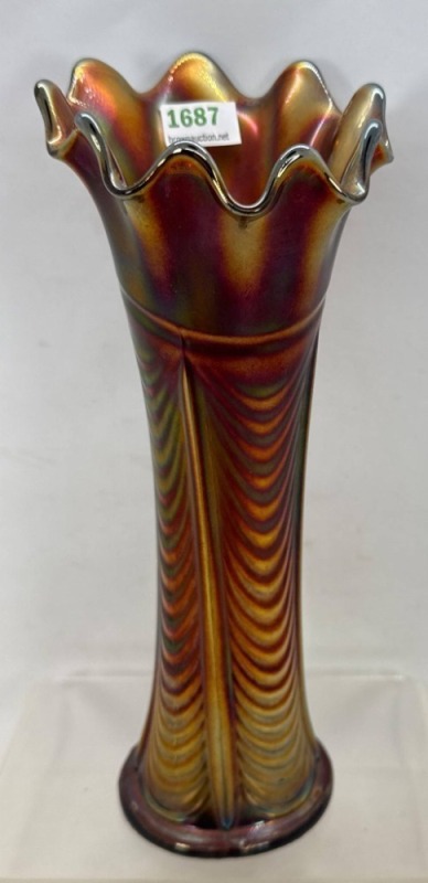 Northwood Carnival Glass Drapery Vase