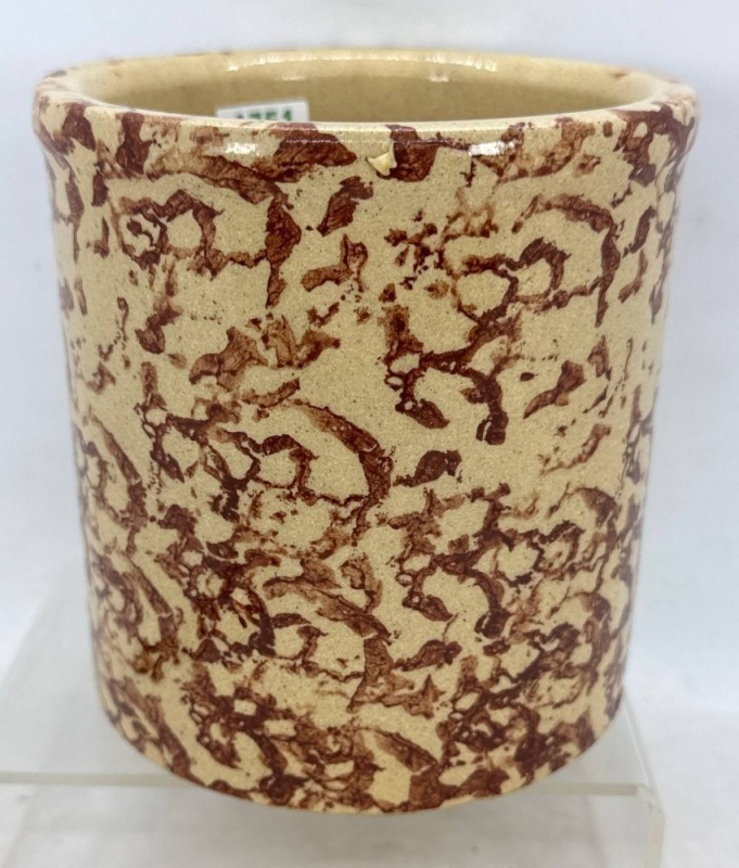 Brown Roseville Utensil Crock with Base Mark