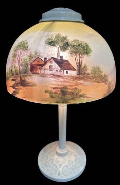 Table Lamp With Painted 10" Shade
