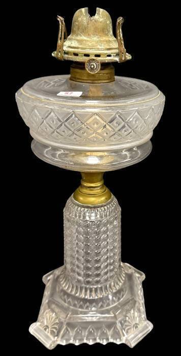 Early 20th-Century Glass Oil Lamp