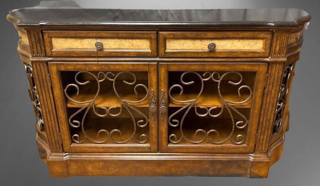 Modern Console Table With Decorative Doors