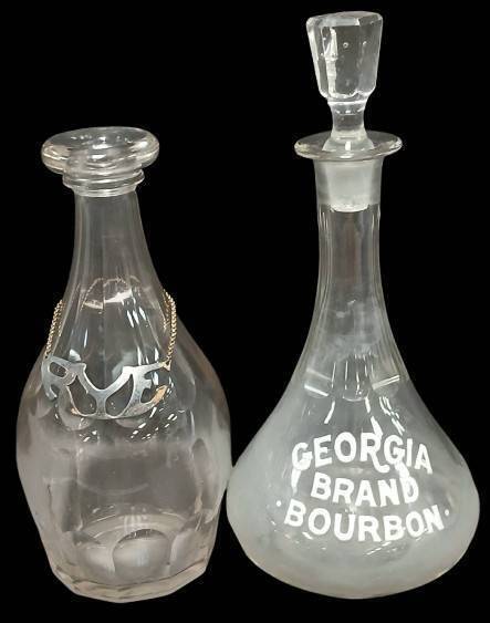 Rye and Georgia Bourbon Decanters