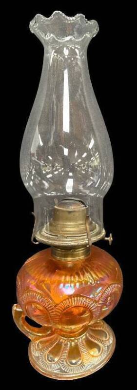 Carnival Glass Oil Lamp