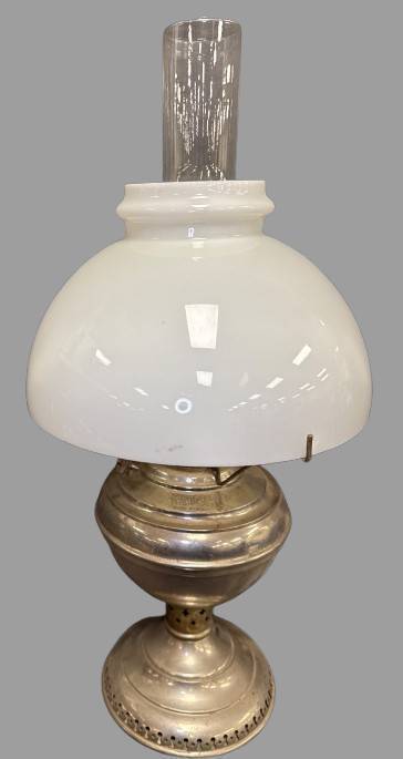 New Juno No. 2 Oil Lamp with Glass Shade