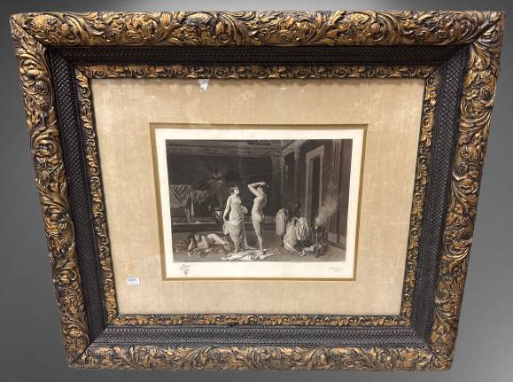 Framed N. Caccini Etching, 26 x 22 Inches