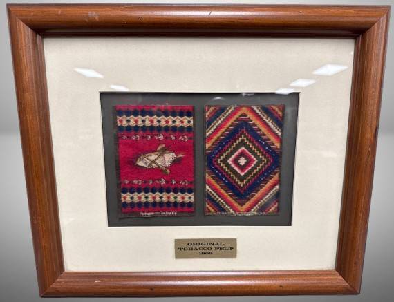 Framed Original 1909 Tobacco Felts