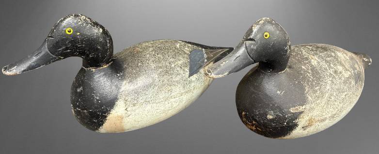 (2) Evans Factory Decoy Ducks
