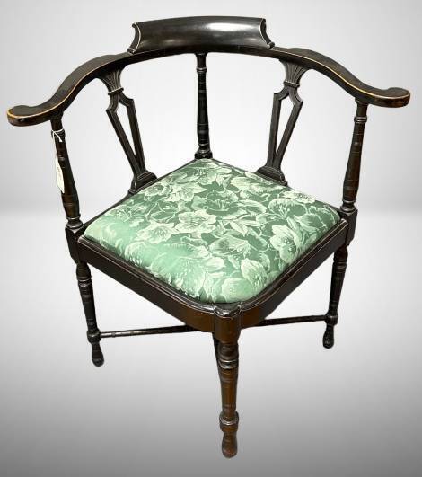 Carved Wooden Armchair With Decorative Details