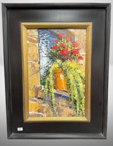 David Jackson Signed Floral Oil Painting