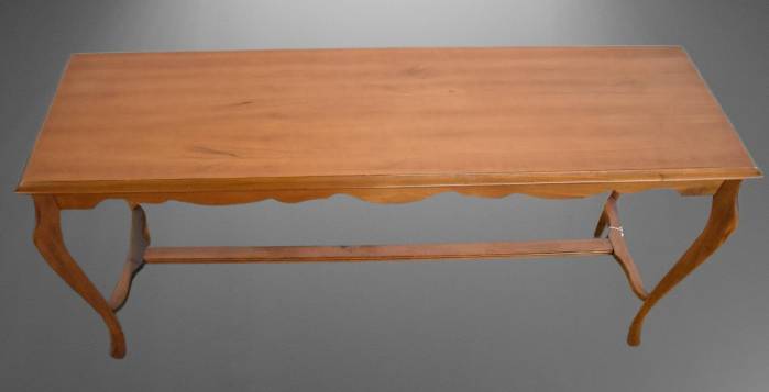 Wooden Console Table With Cabriole Legs