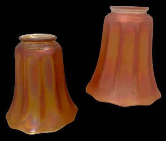 NuArt Carnival Glass Lamp Shades