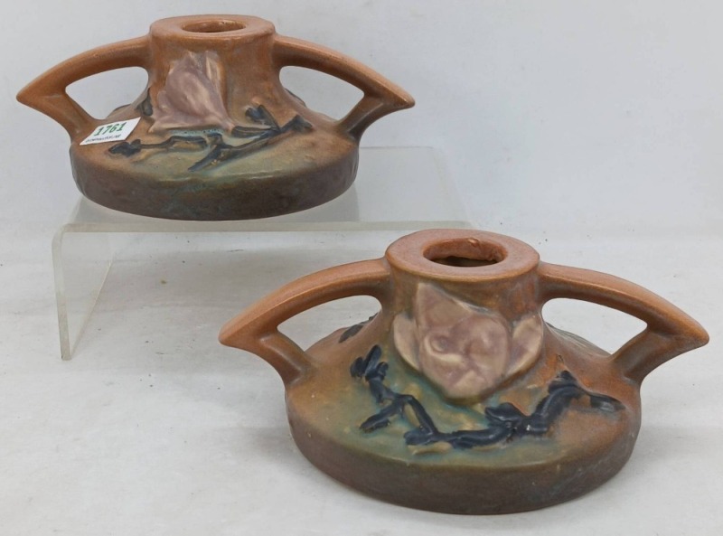Roseville Magnolia 1156-2.5" Candleholders