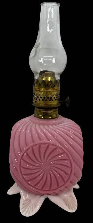 Miniature Glass Swirl Oil Lamp