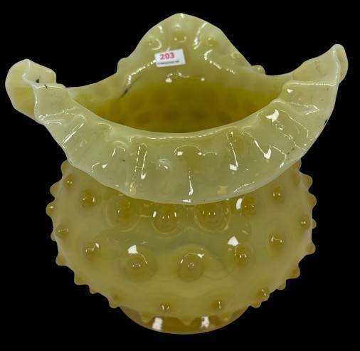 Topaz Hobnail Ruffled Lamp Shade