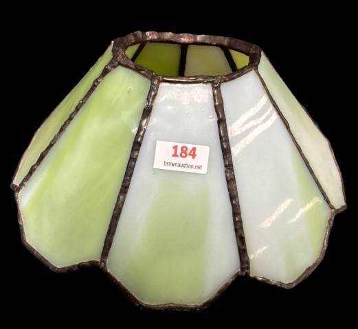 Stained Glass Shade with Green Panels