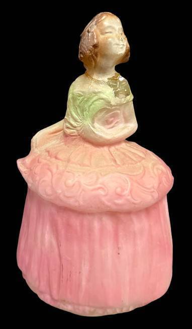 Art Deco Pink Frosted Glass Boudoir Lamp Shade