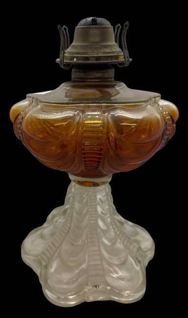 Coolidge Drape Glass Kerosene Lamp Base