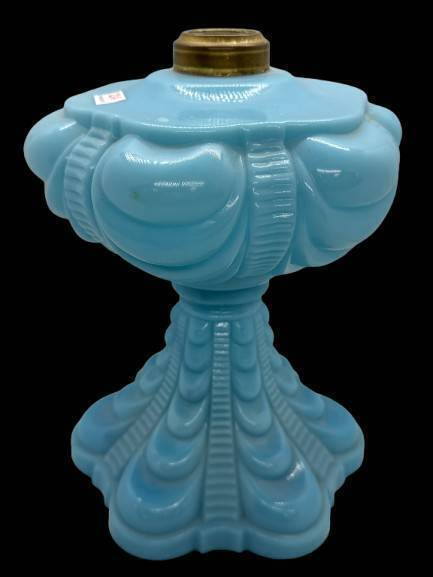Blue Milk Glass Coolidge Drape Lamp Base