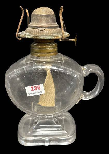 Clear Glass Finger Oil Lamp