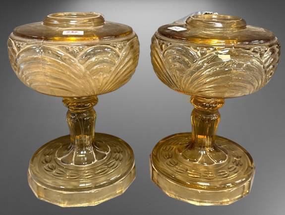 (2) Aladdin Washington Drape Kerosene Lamps