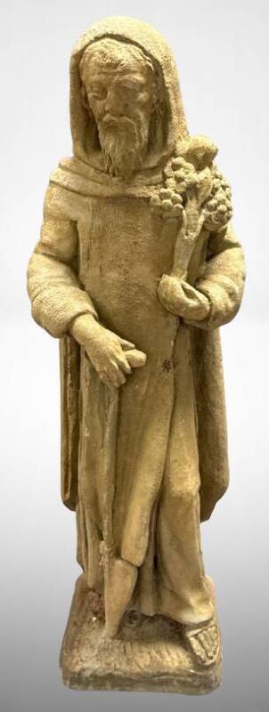Concrete Garden Statue of Saint Fiacre
