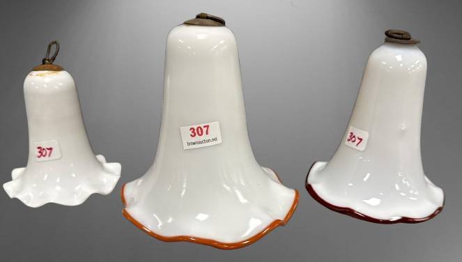 (3) Glass Smoke Bells