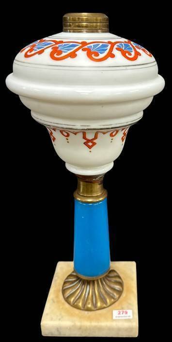 Decorative Glass Lamp with Marble Base