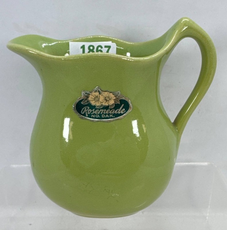 Rosemeade Pottery Green Cream Pitcher