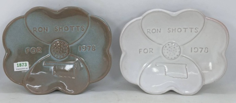 Frankoma 204 Ashtrays for 1978 Ron Shotts
