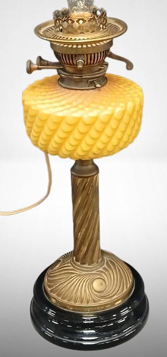 Albion Lamp Co. Victorian Electrified Oil Lamp