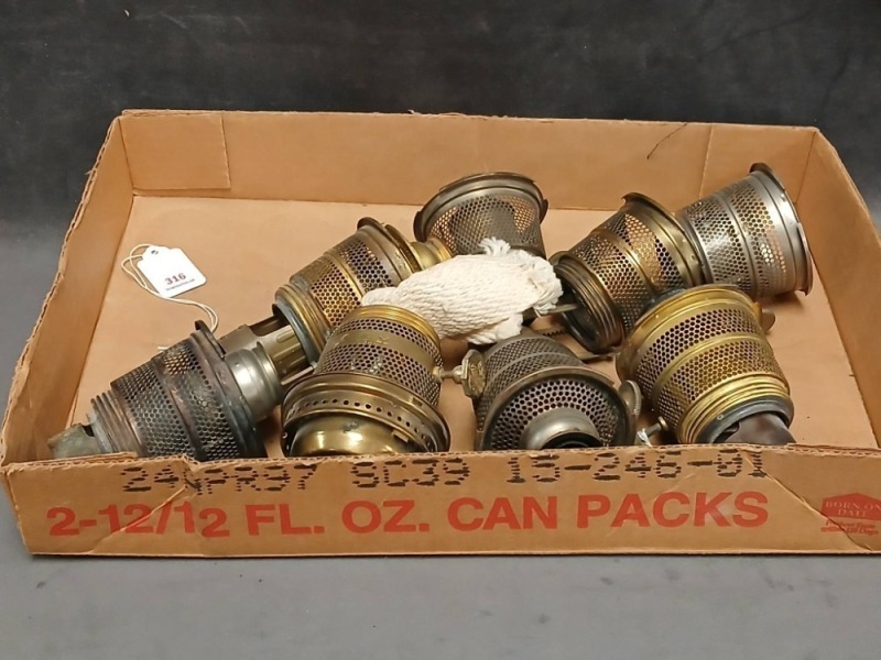 (8) Vintage Lamp Burners