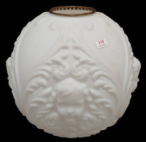 Victorian GWTW-Style Milk Glass Lamp Shade