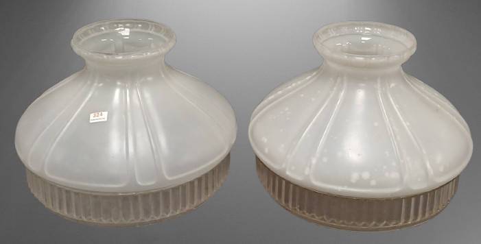 (2) Aladdin No. 12 Glass Lamp Shades