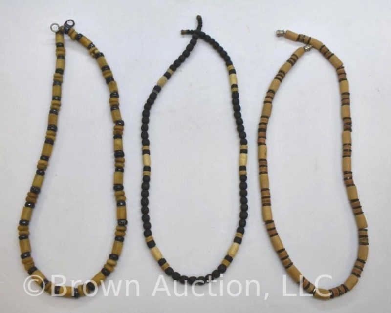 (3) Native American trade bead-style necklaces