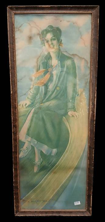 A Walk-Over Girl Framed Lithograph