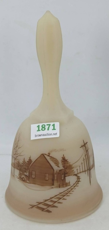 Hand-Painted Fenton Art Glass Bell