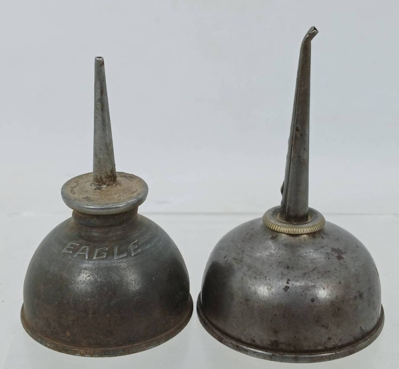 (2) Metal Oil Cans, One Marked 'Eagle'