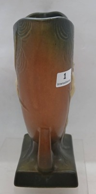 Roseville Zephyr Lily 205-6" Vase, Brown - 5