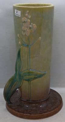Roseville Wincraft 285-10" Vase in Green/Brown - 2