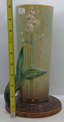 Roseville Wincraft 285-10" Vase in Green/Brown - 8