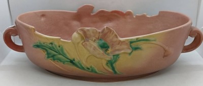 Roseville Poppy 339-12" Console Bowl, Pink - 4