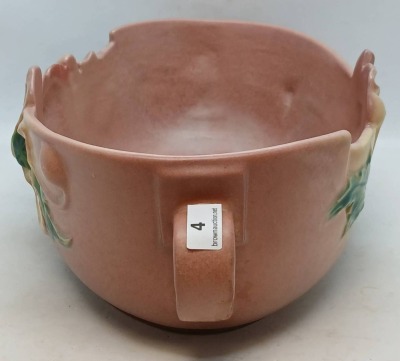Roseville Poppy 339-12" Console Bowl, Pink - 5