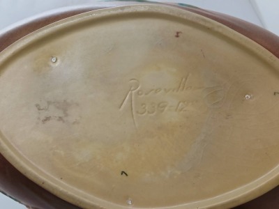 Roseville Poppy 339-12" Console Bowl, Pink - 9