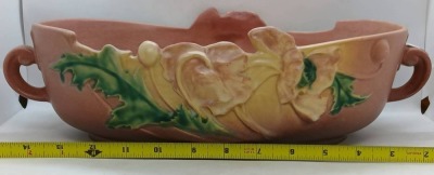Roseville Poppy 339-12" Console Bowl, Pink - 11