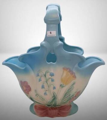 Hull Art Bow Knot Basket with Repair
