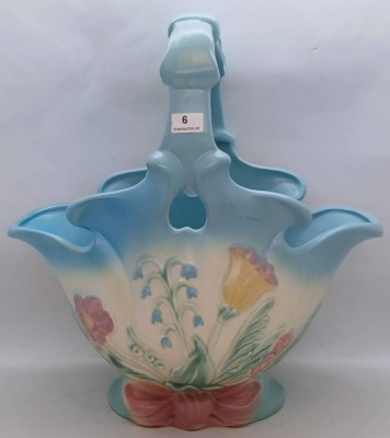 Hull Art Bow Knot Basket with Repair - 2