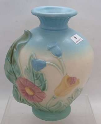 Hull Bow Knot B-4-6.5" Vase, Blue/Green - 2
